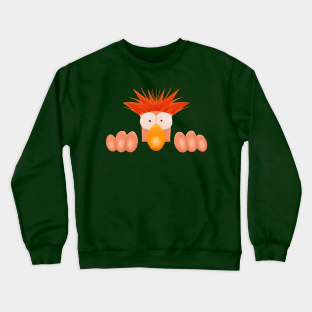 Beaker Was Here Crewneck Sweatshirt by UzzyWorks